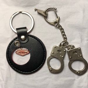 Las Vegas and handcuffs key rings